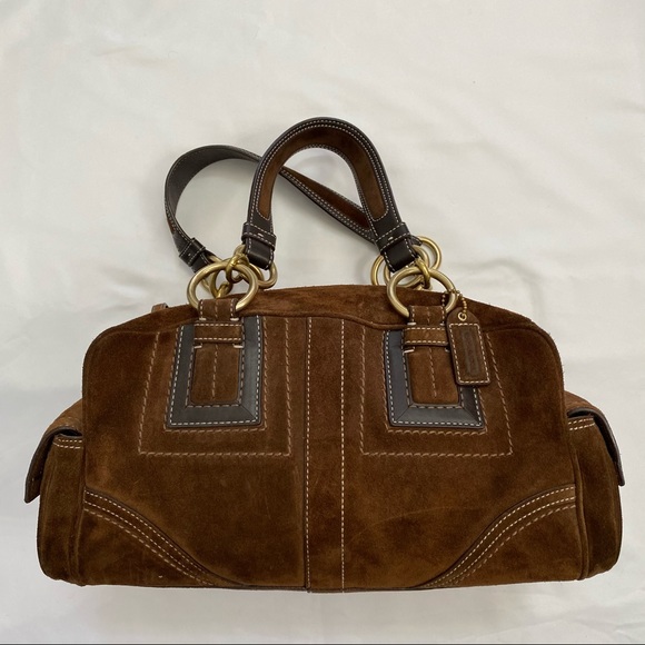 Coach Bags Coach Brown Suede Shoulder Bag Poshmark